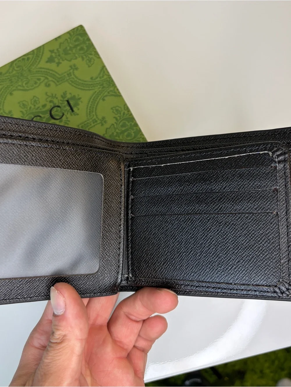Men’s Original Genuine Leather Black Tiger Bi-Fold Wallet